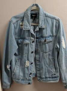 Forever21 Mens Distressed Jean Jacket